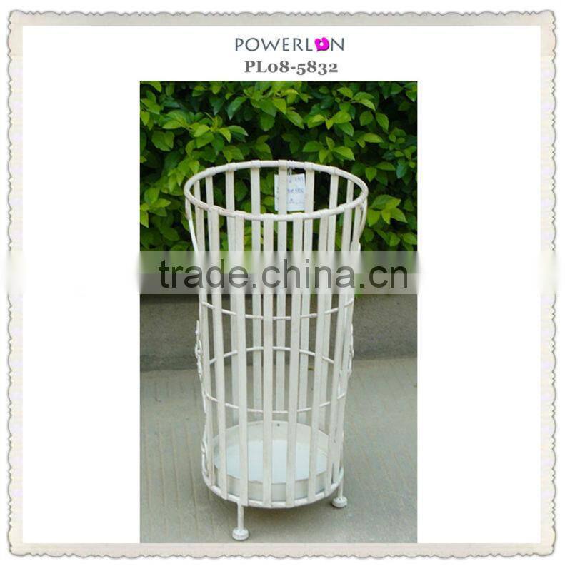 Vintage Stylish White Umbrella Stand Storage Holder Garden Ornament