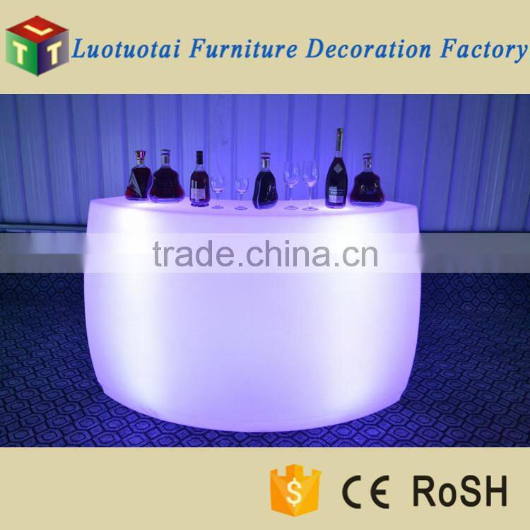 LED Remote Straight Bar Counter/ Hot Sell LED Rechargeable Bar Counter/LED Outdoor Lawn Use Bar Counter