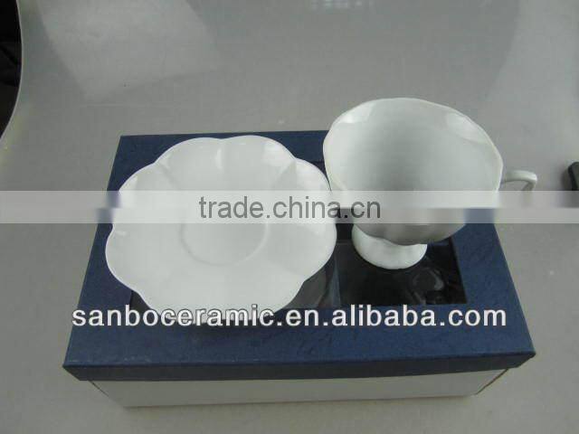 pure white Promotion coffee cup set with gift box