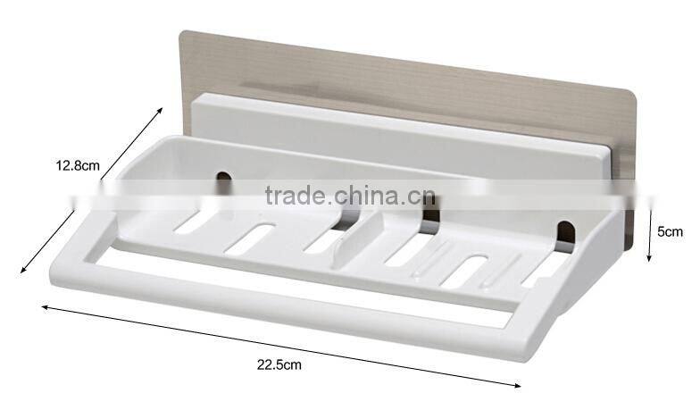 Wholesale Stock Multifunction Kitchen Bathroom No Mark Sticky 3 in 1 Plastic Storage Rack