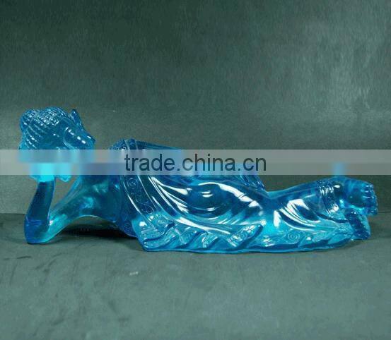 Southeast Asia transparent resin sleeping Buddha figurine