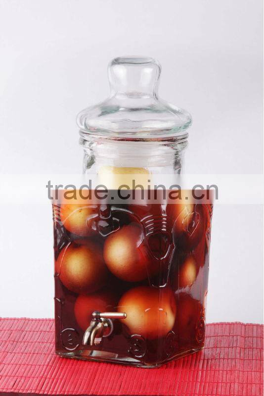 transparent square glass dispenser