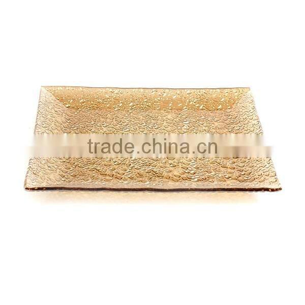 hotsale glass serving tray dinner plate modern christmas plate