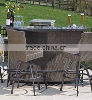 balcony Outdoor Furniture Leisure Rattan Bar Set