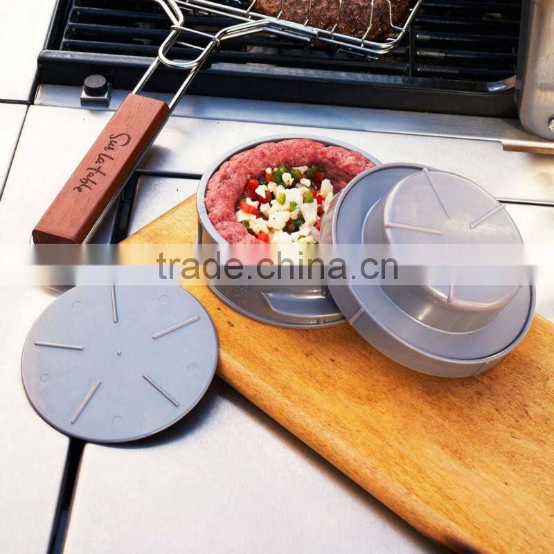 FDA & LFGB Approved Hamburger Press,Plastic Hamburger Press BPA Free,Manual Hamburg Patty Maker