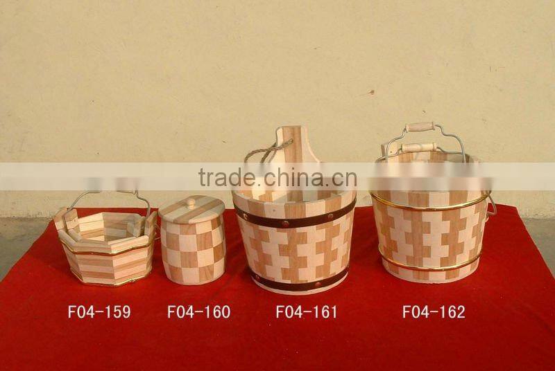 wholesale pretty wooden bucket for decoration