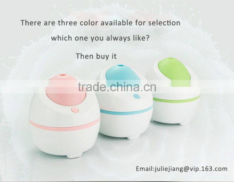 Cool Mist USB Mini Portable Quiet Personal Travel Humidifier with Night Light, Auto Safety Shut-off,Timer function, Adapter & Fi