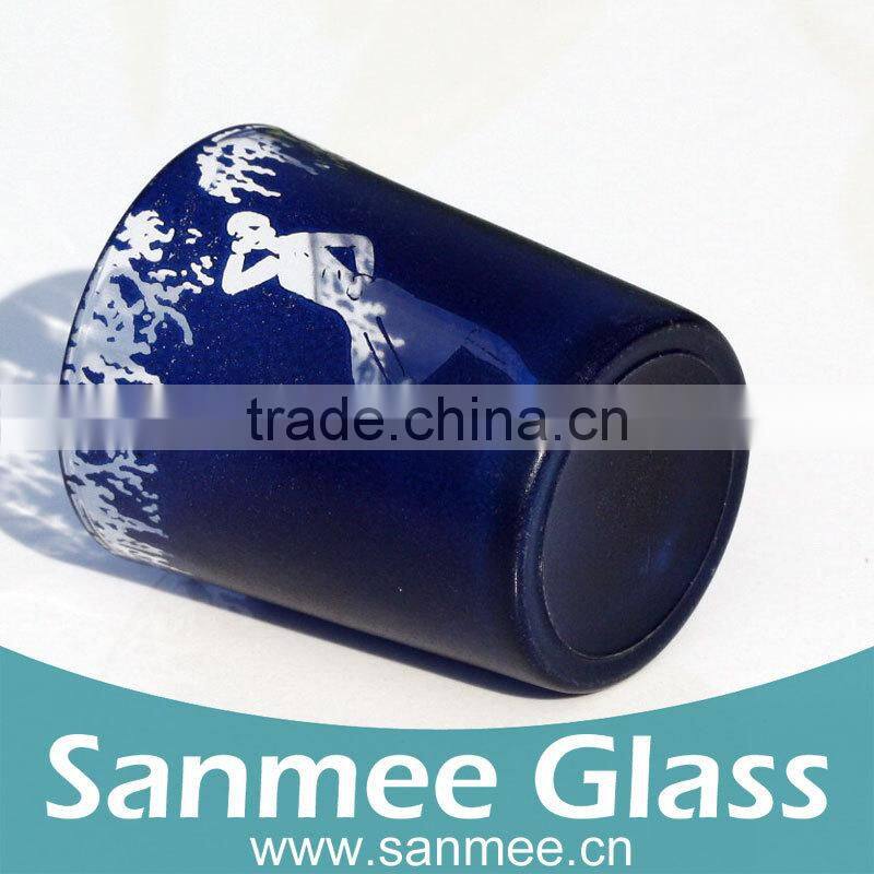 103ml High Quality Printed Glass Candle Cup Candle Glassware Wholesale