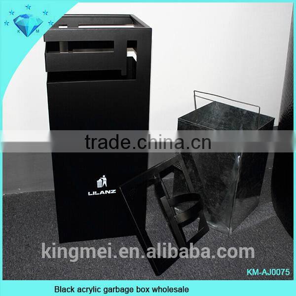 China sell Black acrylic garbage box wholesale