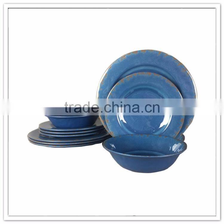 Melamine ruffle serveware, ruffle dinner plates for hotels