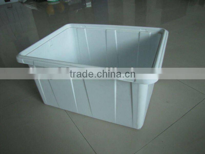 Hot forming vacuum suction plastic receptacle