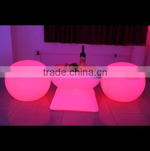 Polyethylene illuminated bar interactive led table