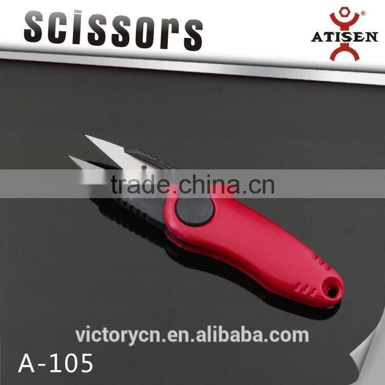 Hot Sale Folding Mini Scissor With ABS Handle Colorful Thrum Fishing Thread Cutter A-105