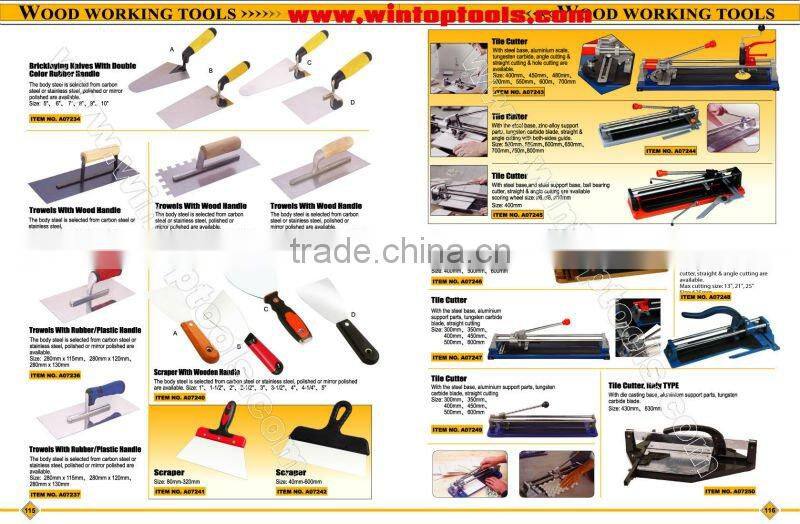 Bricklay Trowel with double colour rubber handle