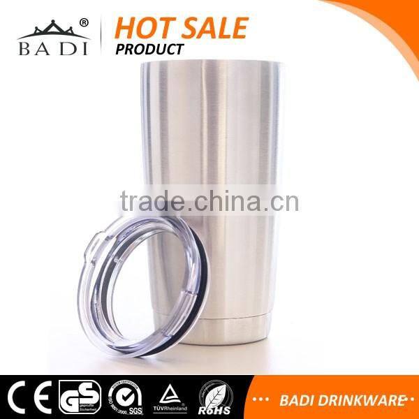 20 oz double wall sus 304 LFGB standard Vacuum Insulated Stainless Steel Tumbler mug with Straw Compatible Lid