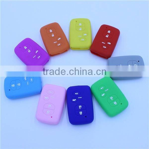 Silicone rubber key shell, key bag for toyota 5 buttons with hold buttons key bags