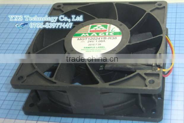 MGT12024YB-R38 24V 1.08A fan 3wire 120*120*38mm 12cm Inverter cooling fan