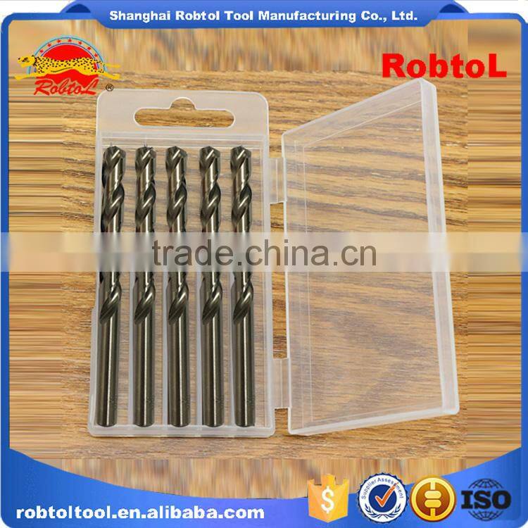 8mm nano titanium coating straight shank Hss Twist Drill Bits Cobalt Fully Ground Bright Finish drilling Metal Forged Alloy