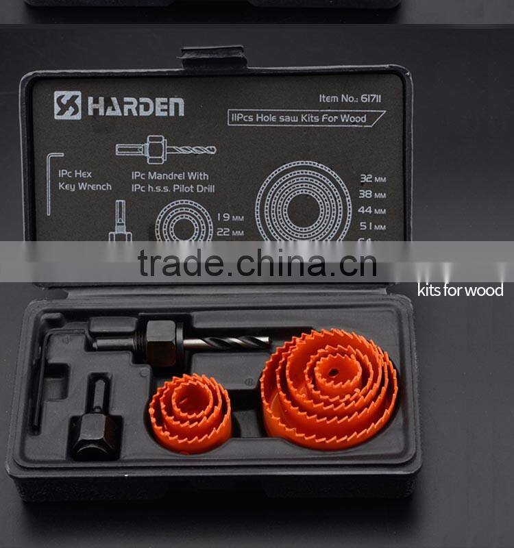 High Carbon Steel Professional 16PCS Hole Saw Set For Wood
