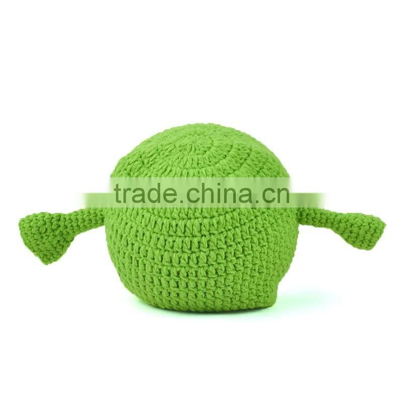 hot sale Children Unisex Cute Shrek Pattern Knit Hat
