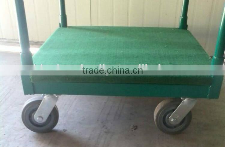 four wheel serving carpet hand cart