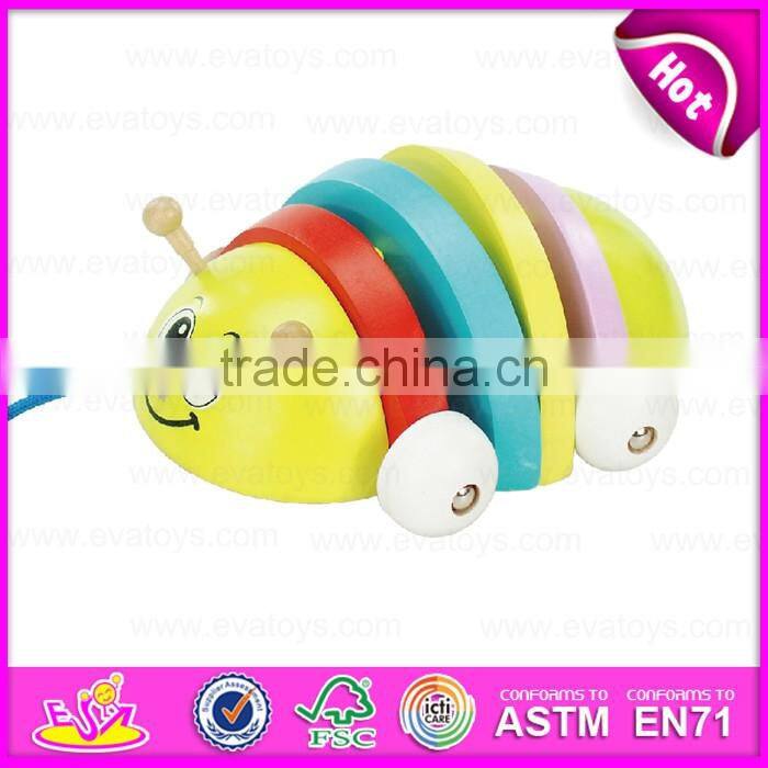 2016 wholesale funny pull and push wooden best toddler toys W05B138-S