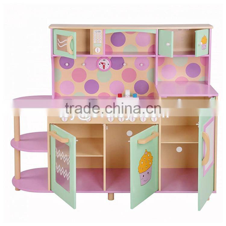 New design children pretend play kitchen wooden kids cooking toys W10C283