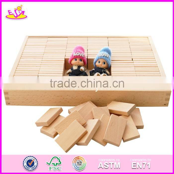 2017 new design funny kids play wooden dominoes toys for sale W15A075