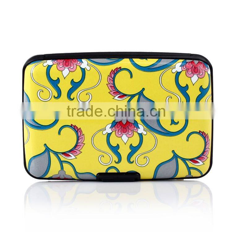 Aluminum printed business credit card holder wallet Customize AK8001