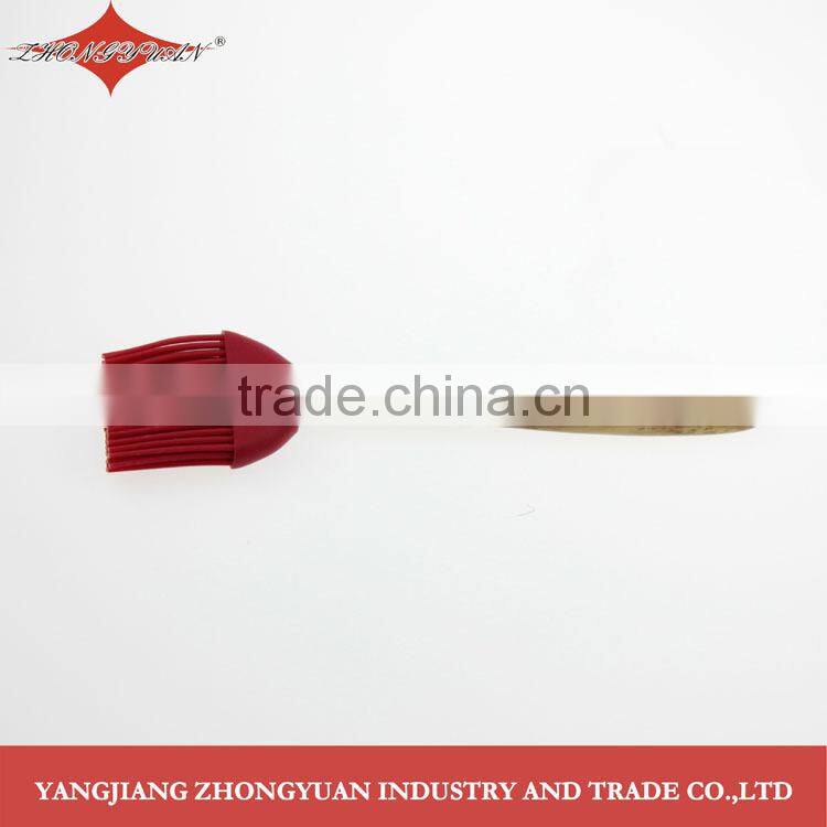 Silicone basting brush with wood handle, hot selling