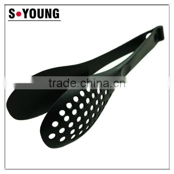 35024 Separable nylon Kitchen Tongs BBQ Cooking Food salad Tongs with spoon