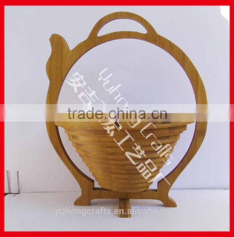 2014 new bamboo foldable basket