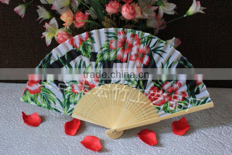 Advertising bamboo fabric fan