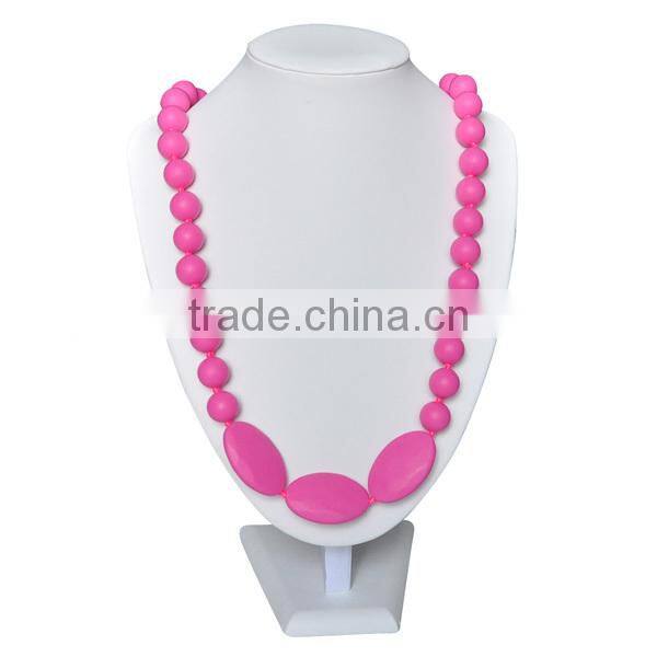 Fashion jewelry food grade baby silicone teething beads