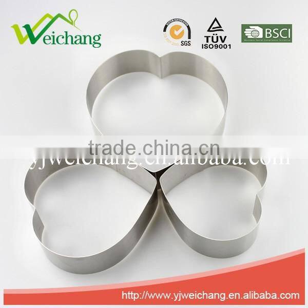 WCL153 Stainless Steel Metal Heart Love Fondant Cake Decorating Mould