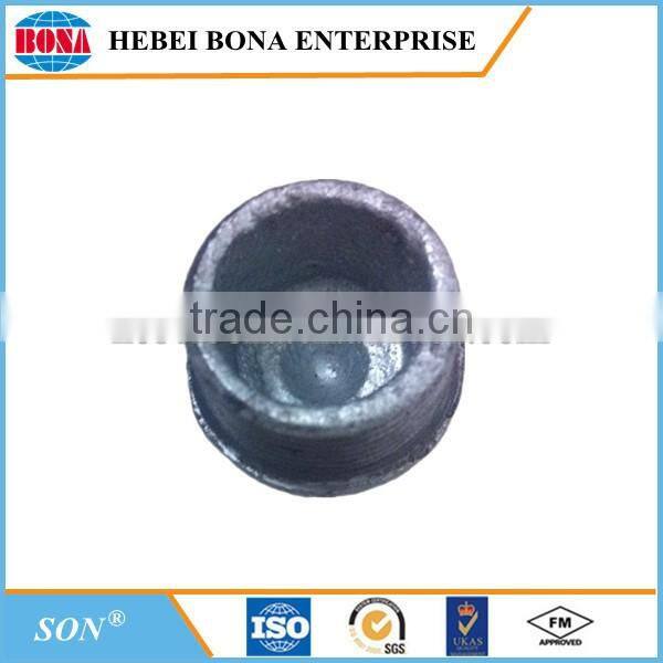 ISO certified malleable cast iron pipe fitting plug