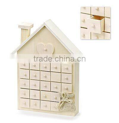 wood Christmas calendar box ,wood Christmas wish calendar