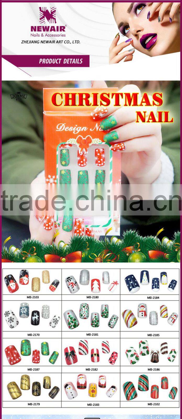 NEWAIR full cover nail tips artificial new design christmas fake nails