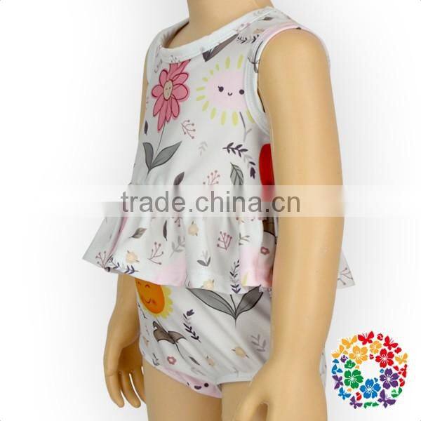 New Arrival Summer Fashion Cartoon Printed Girls Swimsuits Outfit High Quality Neopren Fabric Swimwear YZA-025