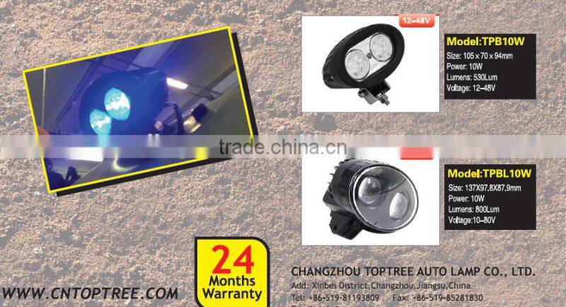 4 inch oval blue spot forklift 6w warning light