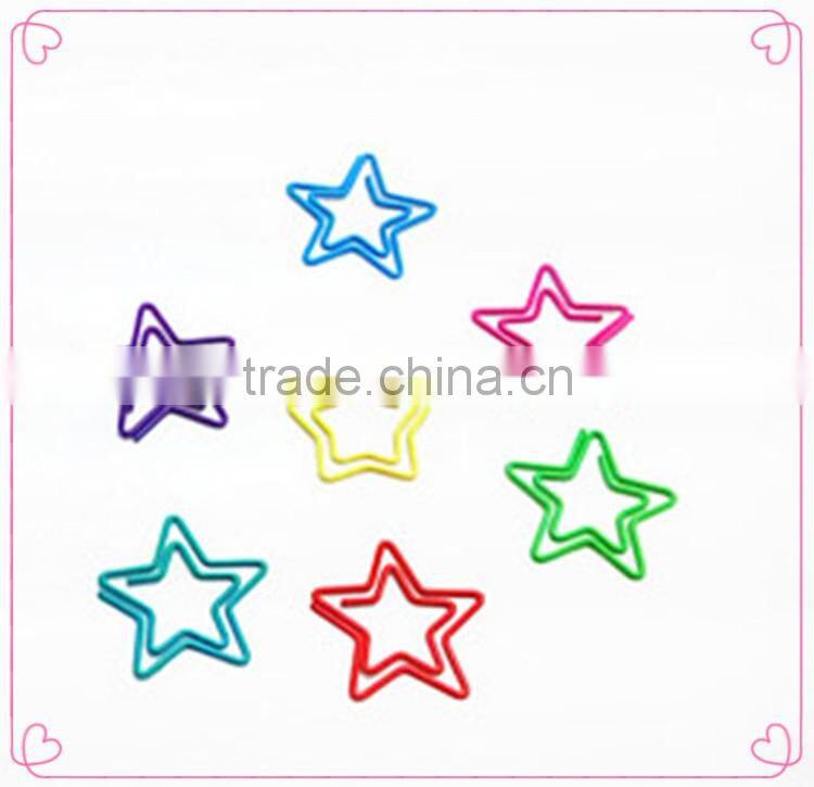 Creative ligh blue color star shape paper clip in transparent box 12pcs/box