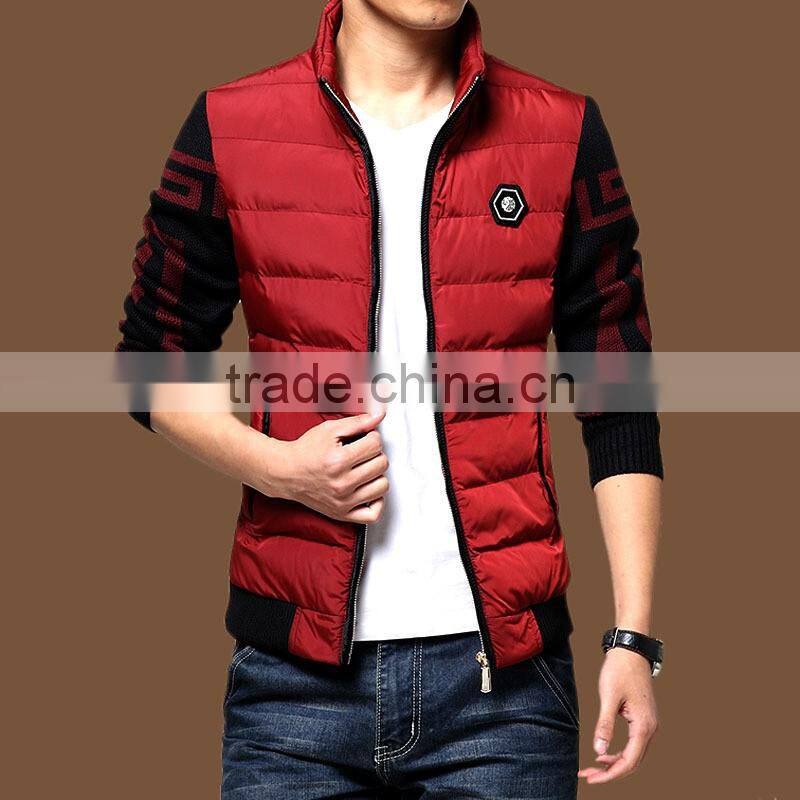 Winter Fashion Mens Outdoor Sports Jackets Dark Grey Slim Fit Men Jackets 2016