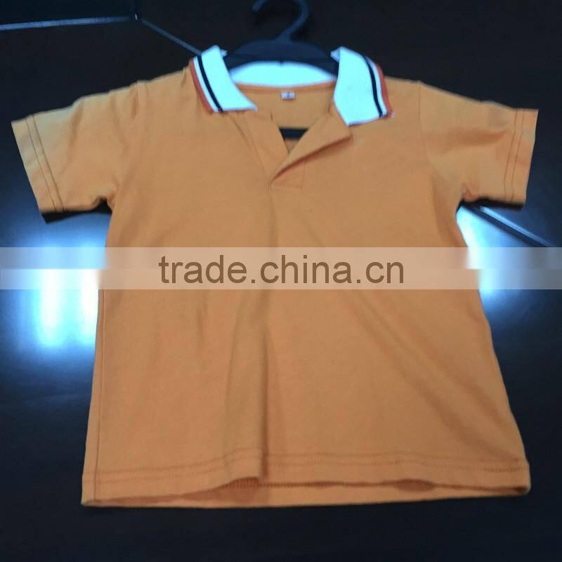 2016 unisex school uniform polo shirt 100% cotton School kids Polo t-shirt