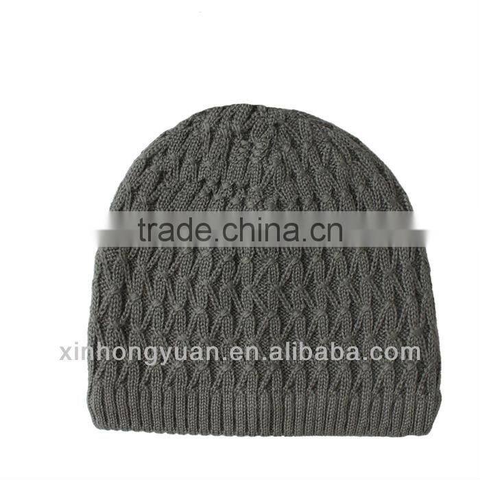 custom fashion warm knitted winter earflaps hats for men