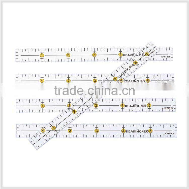 OEM inch scale 3mm thickness Acrylic quilting ruler, 6'' * 1/2'' Patchwork ruler quilting # KPR6005