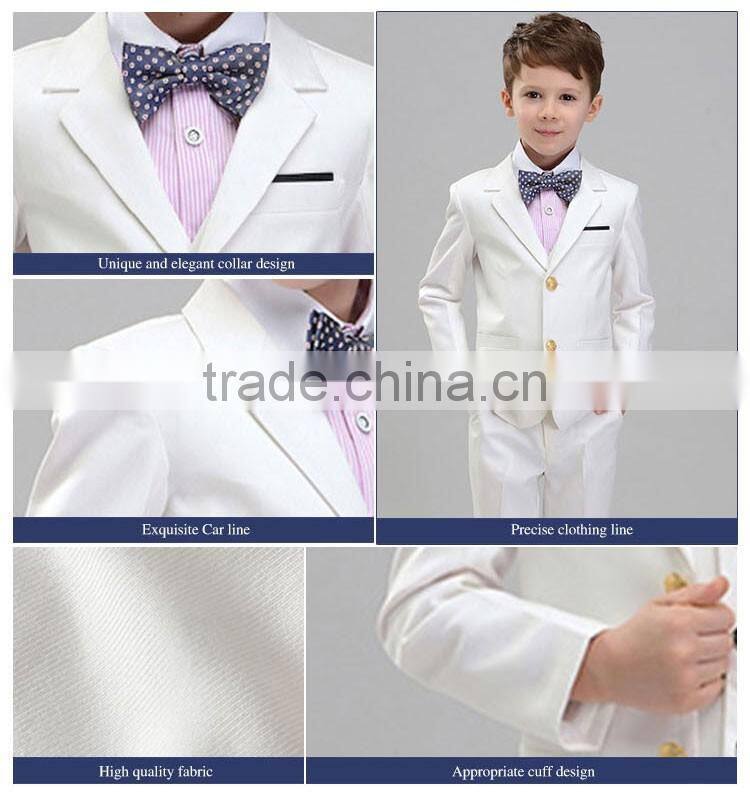 Customize Kids White Formal Coat Pant Dress Suit