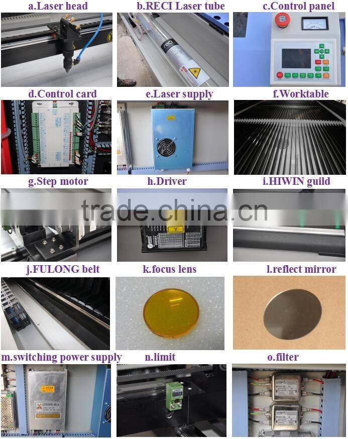 MC1325 CE certificate water cooling acrylic CO2 laser cutting machine price