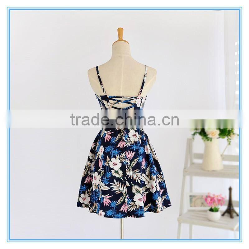 Korean Summer Dresses New Fashion Lady Dress Backless Dress Beach Patterns