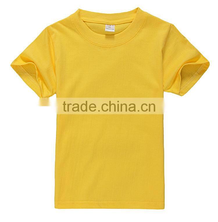 2015 Wholesale 170GSM 100% cotton blank kids t shirts with high quality