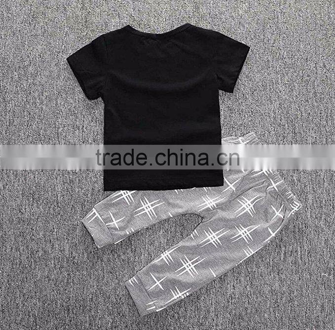 Unisex children s cotton t shirt Custom Baby Clothes T-shirt Tops and Pants Kids clothing Wholesale
